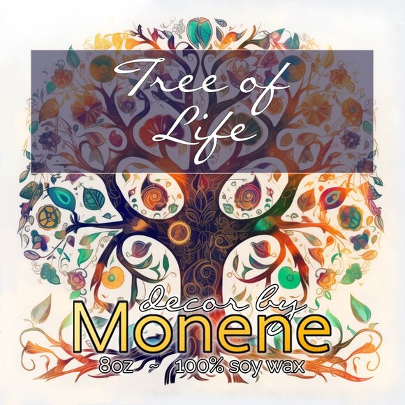 Tree of Life Scented 8oz Soy Wax Jar Candle - Picture 2 of 4